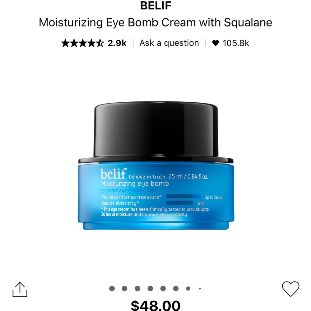 Belif moisturizing eye bomb